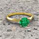 3 - Elodie 6.00 mm Round Emerald Solitaire Engagement Ring 