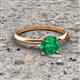 3 - Elodie 6.00 mm Round Emerald Solitaire Engagement Ring 