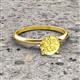 3 - Elodie 6.00 mm Round Lab Created Yellow Sapphire Solitaire Engagement Ring 