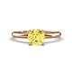 1 - Elodie 6.00 mm Round Lab Created Yellow Sapphire Solitaire Engagement Ring 