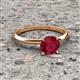 3 - Elodie 6.00 mm Round Ruby Solitaire Engagement Ring 