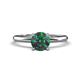 1 - Elodie 6.50 mm Round Lab Created Alexandrite Solitaire Engagement Ring 