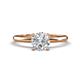 1 - Elodie 6.50 mm Round Forever One Moissanite Solitaire Engagement Ring 