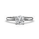 1 - Elodie 6.50 mm Round Forever One Moissanite Solitaire Engagement Ring 