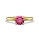 1 - Elodie 6.50 mm Round Pink Tourmaline Solitaire Engagement Ring 