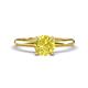 1 - Elodie 6.00 mm Round Yellow Diamond Solitaire Engagement Ring 