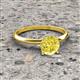 3 - Elodie 6.00 mm Round Yellow Diamond Solitaire Engagement Ring 