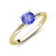 4 - Elodie 6.50 mm Round Tanzanite Solitaire Engagement Ring 