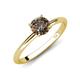 4 - Elodie 6.50 mm Round Smoky Quartz Solitaire Engagement Ring 