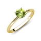 4 - Elodie 6.50 mm Round Peridot Solitaire Engagement Ring 