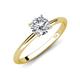 4 - Elodie 6.50 mm Round Forever Brilliant Moissanite Solitaire Engagement Ring 