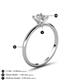 5 - Elodie 6.50 mm Round Forever Brilliant Moissanite Solitaire Engagement Ring 