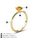 5 - Elodie 6.50 mm Round Citrine Solitaire Engagement Ring 