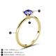 5 - Elodie 6.50 mm Round Tanzanite Solitaire Engagement Ring 