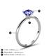 5 - Elodie 6.50 mm Round Tanzanite Solitaire Engagement Ring 