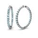 1 - Carisa 3.50 mm Aquamarine Hoop Earrings 