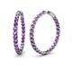 1 - Carisa 3.50 mm Amethyst Hoop Earrings 