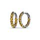 1 - Carisa 3.80 mm Citrine Hoop Earrings 