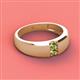 2 - Ethan 3.00 mm Round Peridot 2 Stone Men Wedding Ring 