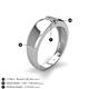 4 - Ethan 3.00 mm Round Forever One Moissanite and Smoky Quartz 2 Stone Men Wedding Ring 