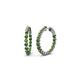 1 - Estella Green Garnet Hoop Earrings 