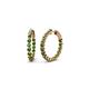 1 - Estella Green Garnet Hoop Earrings 