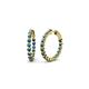 1 - Estella Blue Topaz Hoop Earrings 