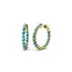 1 - Estella London Blue Topaz Hoop Earrings 