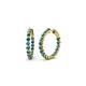 1 - Estella Blue Diamond Hoop Earrings 