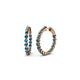 1 - Estella Blue Diamond Hoop Earrings 