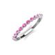 3 - Venice 2.00 mm Round Pink Sapphire 11 Stone Wedding Band 