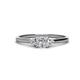 1 - Vera 6x4 mm Oval Shape Forever One Moissanite and Round Diamond Promise Ring 