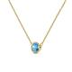 2 - Merilyn 5.00 mm Round Blue Topaz Bezel Set Solitaire Pendant 