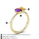 5 - Nadya Pear Shape Amethyst & Emerald Shape Citrine 2 Stone Duo Ring 