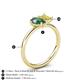 5 - Nadya Pear Shape Lab Created Alexandrite & Emerald Shape Yellow Sapphire 2 Stone Duo Ring 
