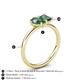 5 - Nadya Pear & Emerald Shape Lab Created Alexandrite 2 Stone Duo Ring 