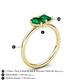 5 - Nadya Pear Shape Lab Created Emerald & Emerald Shape Emerald 2 Stone Duo Ring 
