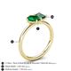 5 - Nadya Pear Shape Lab Created Emerald & Emerald Shape Lab Created Alexandrite 2 Stone Duo Ring 
