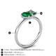 5 - Nadya Pear Shape Lab Created Emerald & Emerald Shape Lab Created Alexandrite 2 Stone Duo Ring 