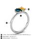 5 - Nadya Pear Shape London Blue Topaz & Emerald Shape Citrine 2 Stone Duo Ring 