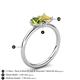 5 - Nadya Pear Shape Peridot & Emerald Shape Yellow Sapphire 2 Stone Duo Ring 