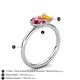 5 - Nadya Pear Shape Pink Tourmaline & Emerald Shape Citrine 2 Stone Duo Ring 