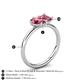 5 - Nadya Pear & Emerald Shape Pink Tourmaline 2 Stone Duo Ring 