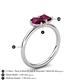 5 - Nadya Pear & Emerald Shape Rhodolite Garnet 2 Stone Duo Ring 