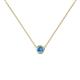 1 - Merilyn 3.50 mm Round Blue Topaz Bezel Set Solitaire Pendant 