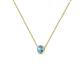 2 - Merilyn 3.50 mm Round Blue Topaz Bezel Set Solitaire Pendant 