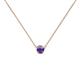 1 - Merilyn 3.50 mm Round Iolite Bezel Set Solitaire Pendant 