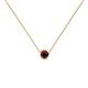 1 - Merilyn 3.50 mm Round Red Garnet Bezel Set Solitaire Pendant 