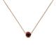 1 - Merilyn 3.50 mm Round Red Garnet Bezel Set Solitaire Pendant 