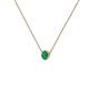 2 - Merilyn 3.50 mm Round Emerald Bezel Set Solitaire Pendant 